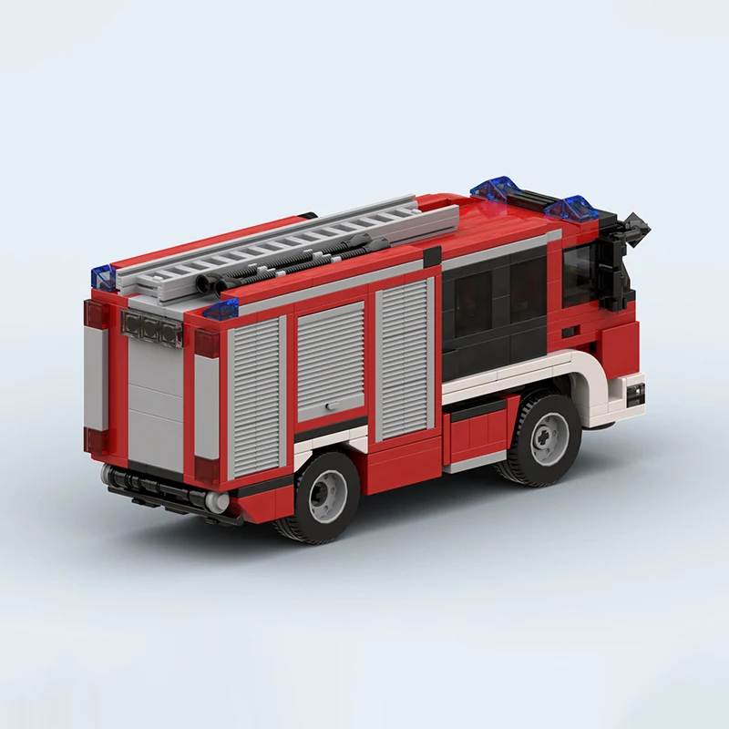 Городская серия классические кирпичи MOC красная пожарная машина 501 шт. наборы