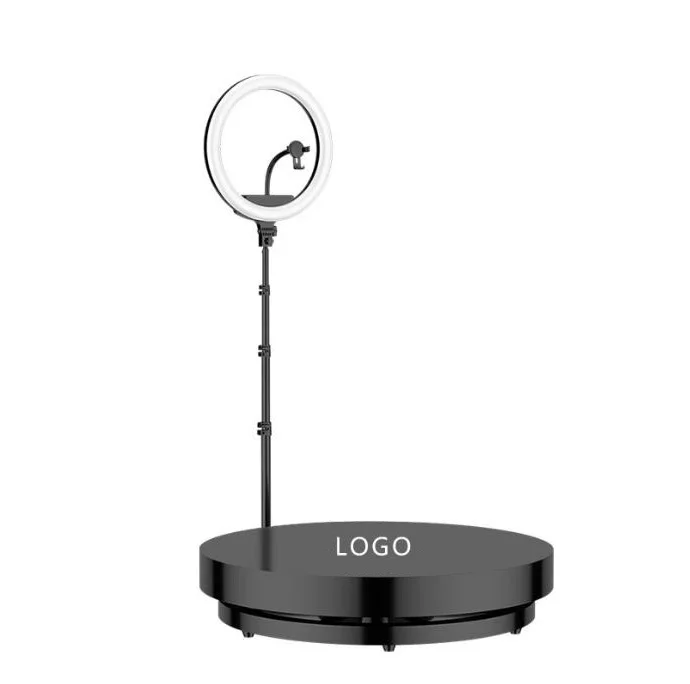 

2022 hot custom 68cm wireless vogue light slow rotating backdrop 360 photo booth ring props accessories