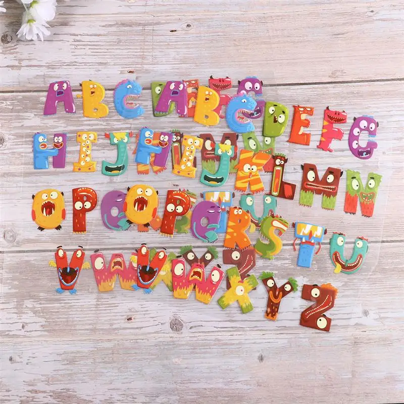 

2 Sheets Letters Clothes Patches Bag Decals Funny Craft Stickers Hot-fix Pictures DIY Clothing Accessories for Kids Girls