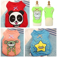 spring and summer new ribbon x dog vest pet clothes cartoon pattern cat clothing vest pet supplies