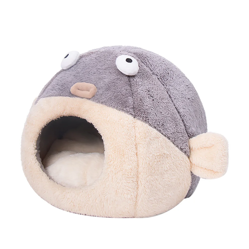 

Bed Catsleeping Cave Pet House Plush Warm Guinea Winter Hideout Cotton Comfortable Soft Heating Self Cats Cushion Hutstent