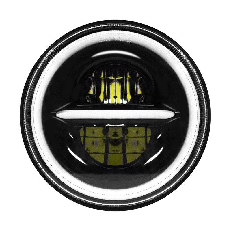 

7 Inch Round Motorcycle Modified Universal Headlight Daytime Running Light Turn Signal Low Beam Accessories Interior