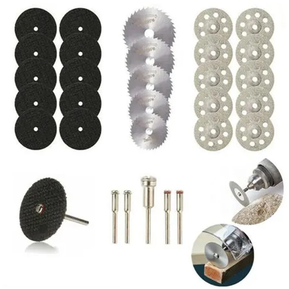 

30pcs Electric Grinding Blade Set Cutting Wood Saw Blade Ceramic Glass Jade Cutting Wheel for Drill Cutting Wheel Sewing PRE