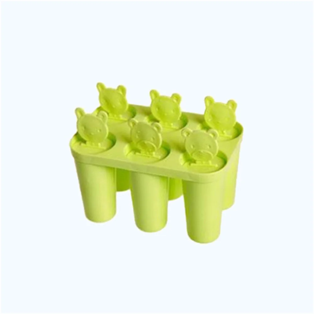 

Bear Head Ice Mould With Lid Ice Cream Mold New Frozen Silicone Mold Kitchen Accessories Diy Homemade Model 6 Groups Ice Tray