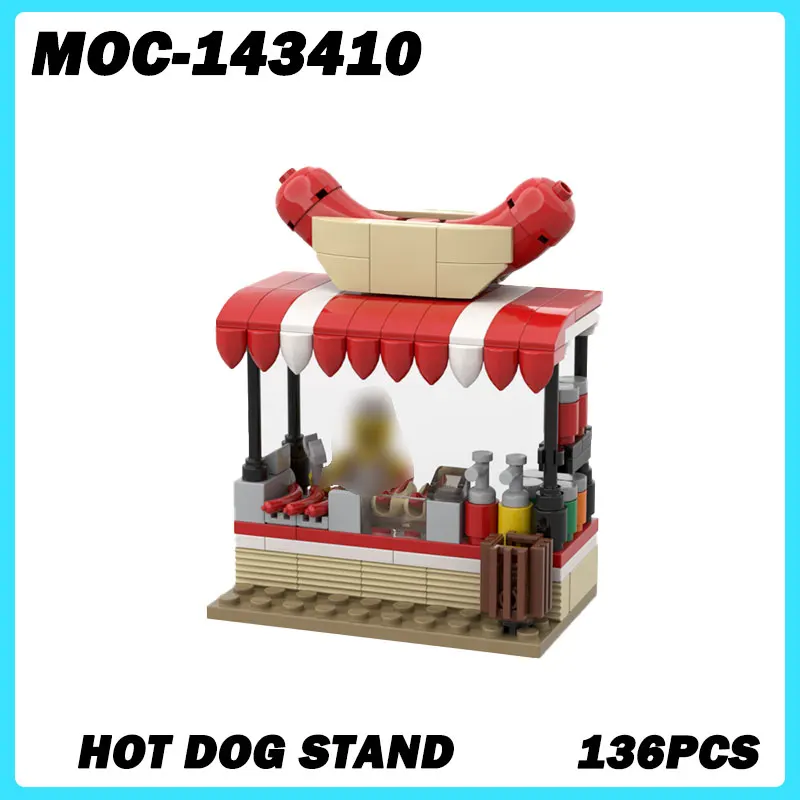 MOC- 143410 Микро Архитектурная серия подставка для хот-догов строительные блоки