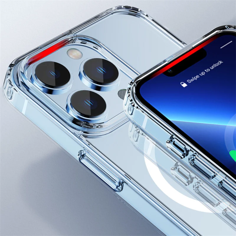 Прозрачный Магнитный чехол HD ДЛЯ Magsafe для iPhone 14 13 12 11 Pro Plus Mini Max X XS XR 7 8 SE3 жесткий