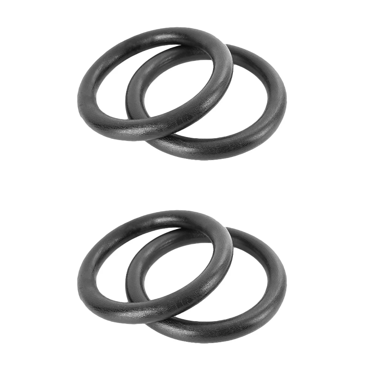 

2 Pairs ABS Fitness Gym Rings Gymnastic Rings Pull-up Rings for Body Strength Power Chin Up Training Workout (Black)