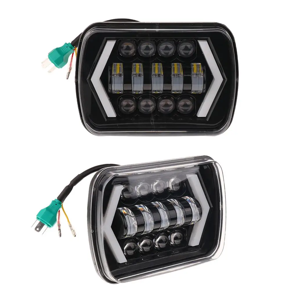 1 Pair 55w LED Beam Headlight Halo Angel For YJ