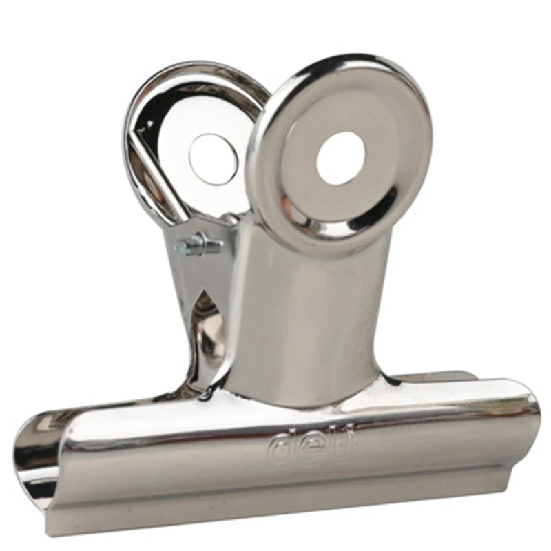 

DL Effective 2# data 9522 round iron wallet newspaper clip metal stainless steel single 64mm Exquisite office accessories