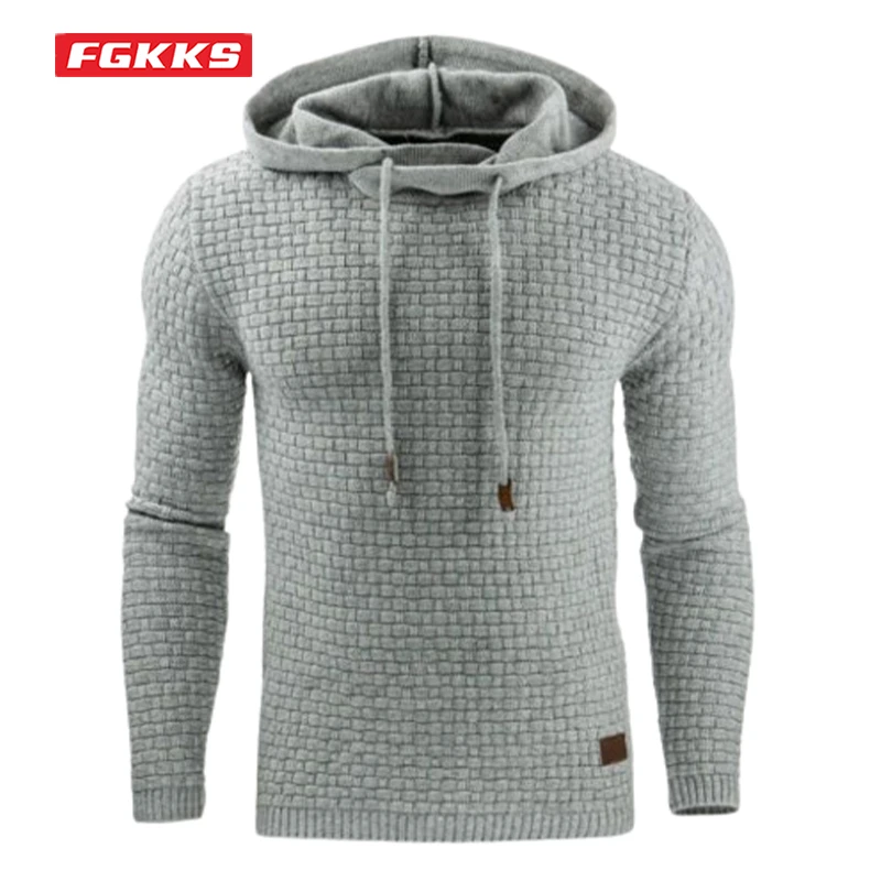 

Толстовка FGKKS Мужская однотонная, Модный свитшот с длинным рукавом и капюшоном, Повседневная Спортивная кофта, на осень