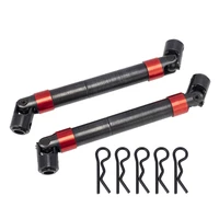 2pcs metal spline drive shaft cvd with r type body clips for axial scx6 axi05000 16 rc crawler car upgrades parts