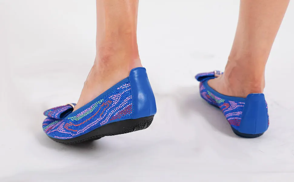 Comfy Ballet Flats for Women Ladies Comfortable Flat Shoes Bling Bling Rhinestone Women's Flats Flexible Cute Dress Shoe 188-4