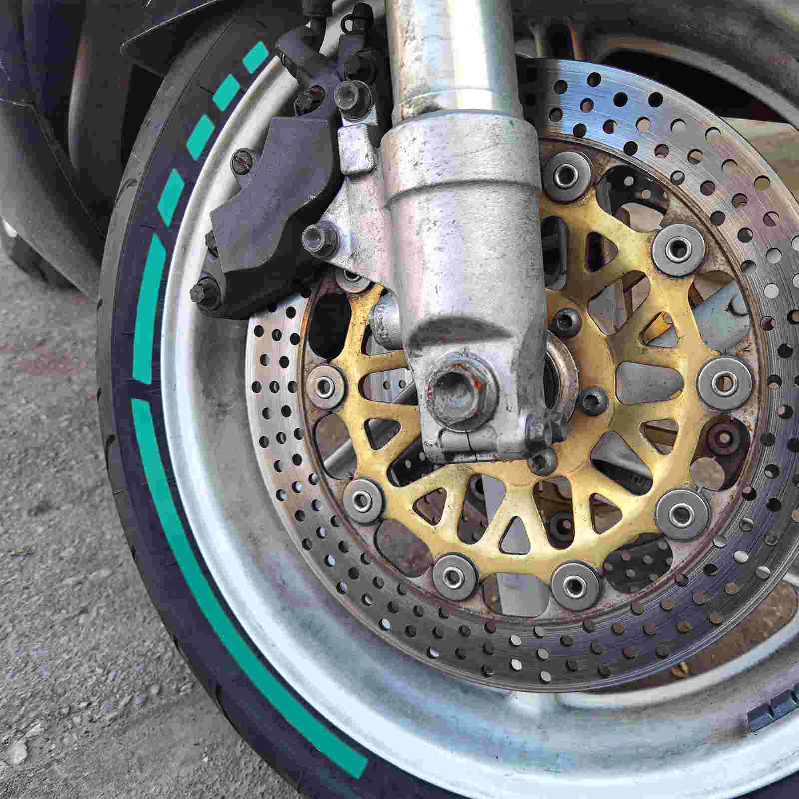 

4 Sheets Motorcycle Wheel Rim Stickers Car Decor Decals Reflective Auto Applique