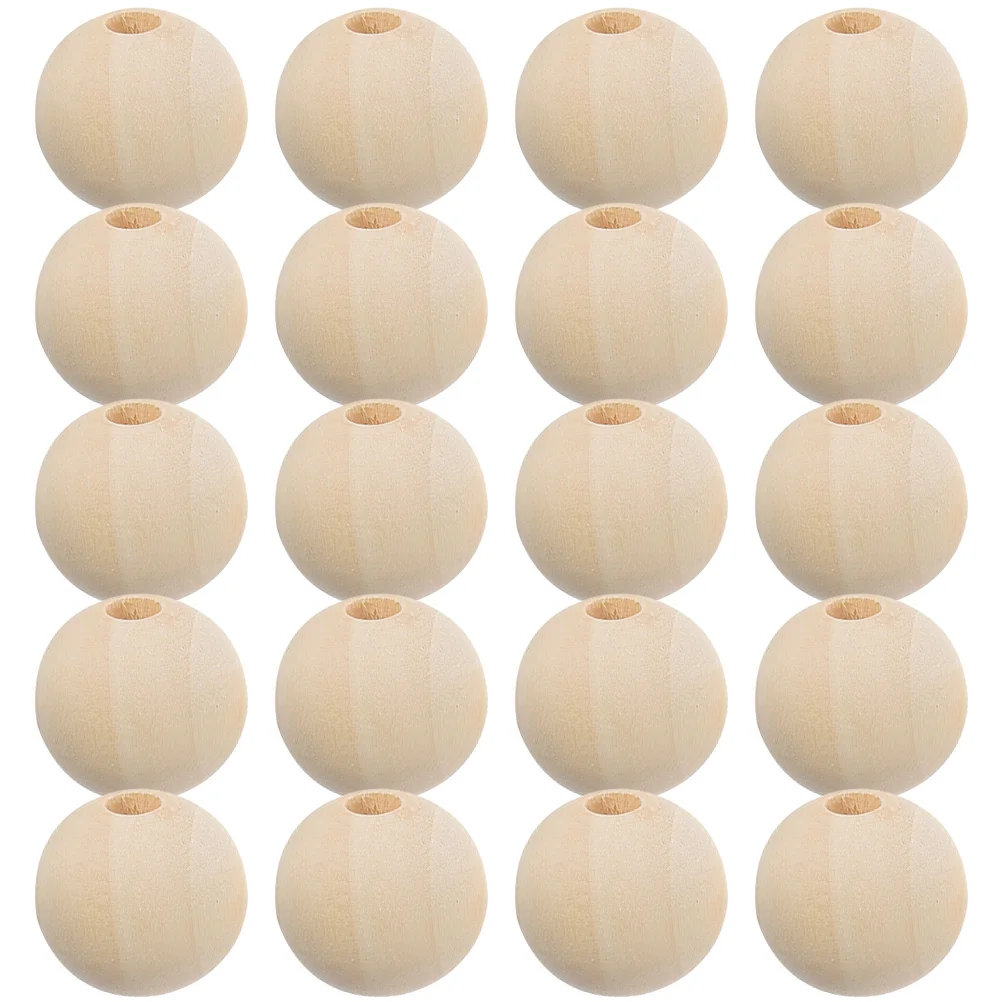 

100 Pcs Natural Beads Hole Wooden Loose Charm Garland Making Jewelry Crafts DIY