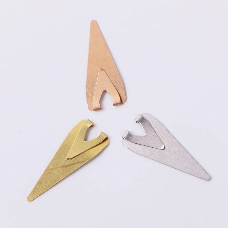 

10Pcs Mini Metal Paper Clips Page Holder For Book Stationery School New