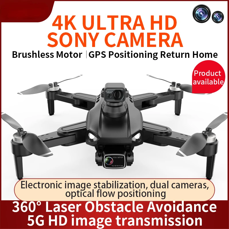 

Profesional HD Camera FPV Brushless Motor With Obstacle Avoidance Quadcopter Toy Distance 1.2 KM Drone 4K