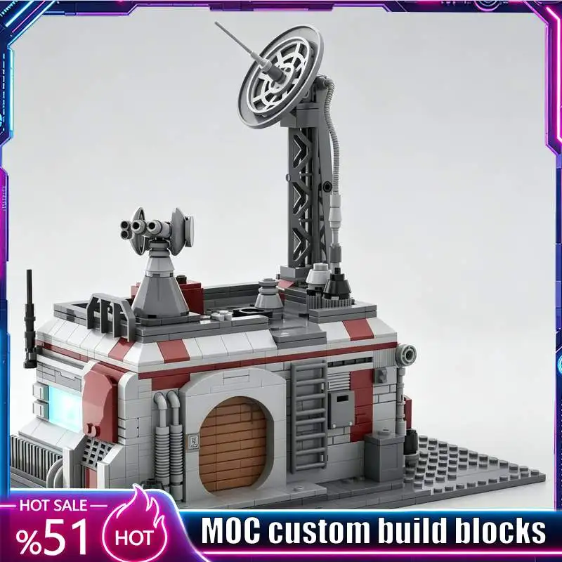 Фото НОВИНКА: Конструктор MOC «База-посадка клоун-солдатов» (1142 детали), научно-фантастическая модель, развивающая игрушка для самостоятельной сборки, подарок на день рождения, коллекционная серия №2