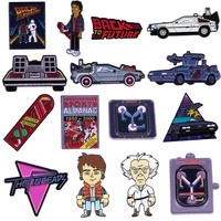 k2731 back to future hard enamel pins tv series brooch friends badge hat denim shirt lapel pin jewelry gift for fans
