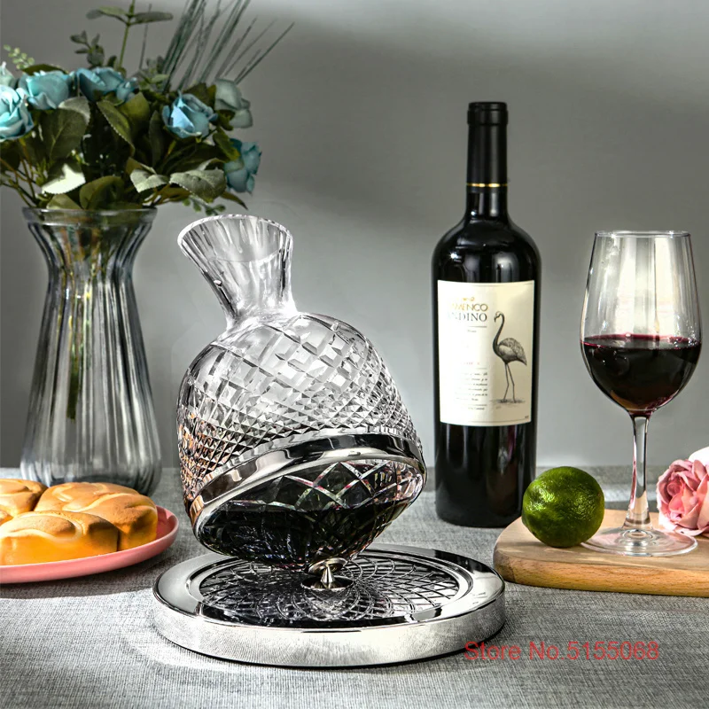 Вращающийся Хрустальный графин 1500 мл для бара вечевечерние домашнего декора