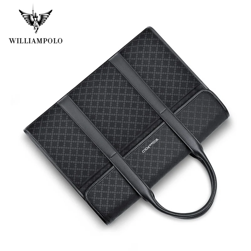WILLIAMPOLO Мужской и женский модный деловой портфель 15 6-дюймовая сумка для ноутбука