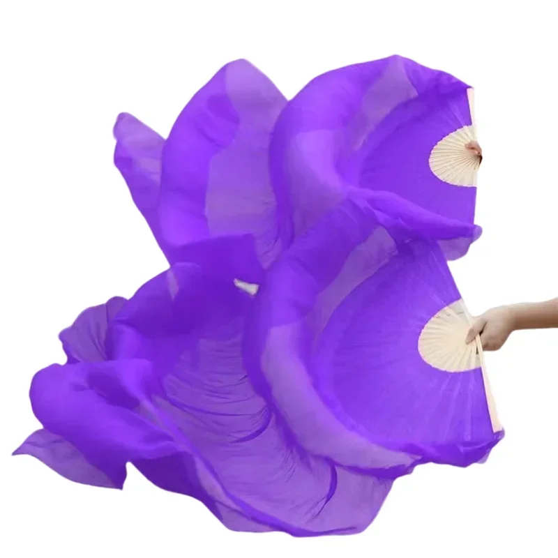 Детская простая белая вуаль для танца живота шелковая ручная веерная танцовщица