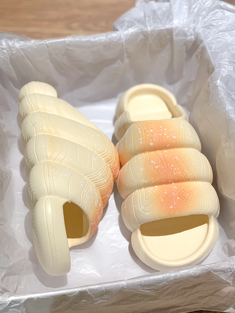 

Bread Slippers for Women Spring and Summer Thick Bottom Non-Slip Slipper
