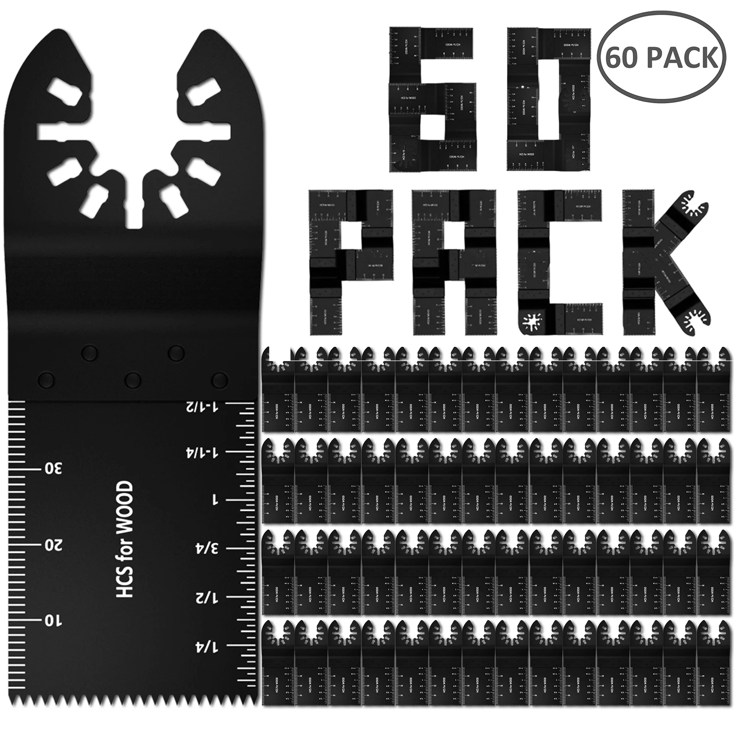 60/50/20/10/5 PCS Saw Cutter Blade Accessories Oscillating Multi Tool Saw Blades for Renovator Power Wood Cutting Tools Bits