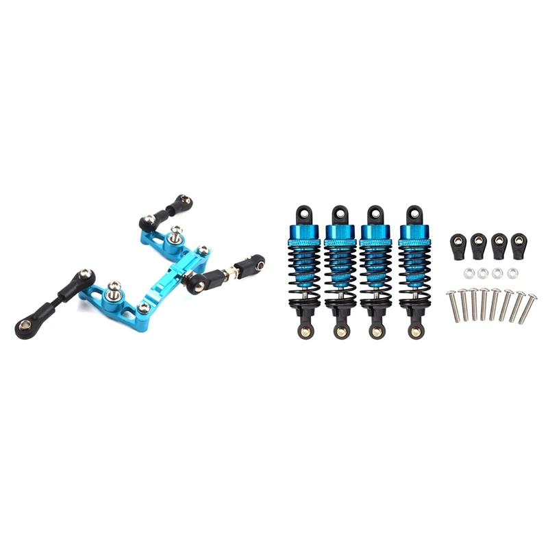 

1 Set Aluminum Alloy Ball Bearing Crank Steering Set & 4 Pcs Aluminum Alloy Shock Absorber Damper