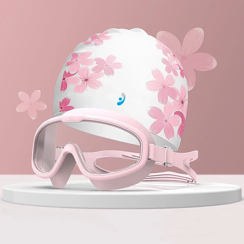 Плавательные очки с противотуманной большой оправой плавательные HD для