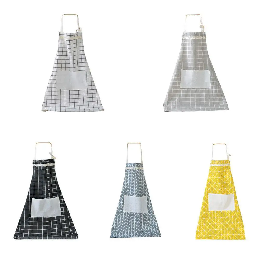 

Красивый Регулируемый Кухонный Фартук с принтом для взрослых, защита от загрязнения, защита от масла, водонепроницаемый