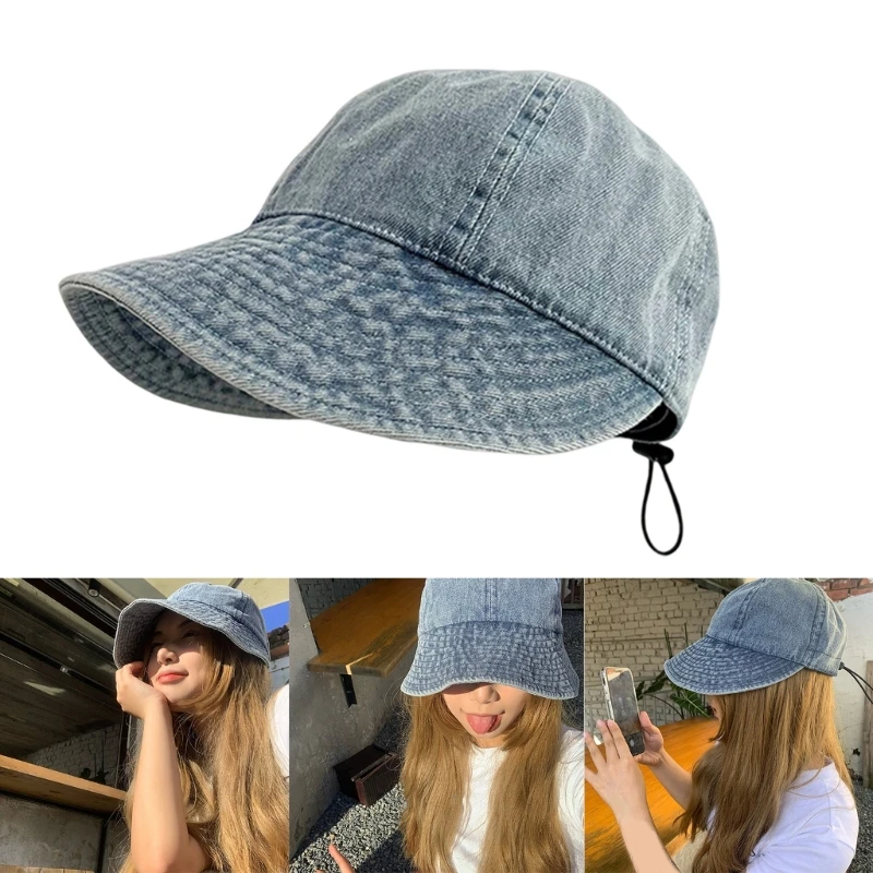 

Denim Baseball Cap Women Denim Hat Adjustable Beach Hat Denim Baseball Hat DXAA