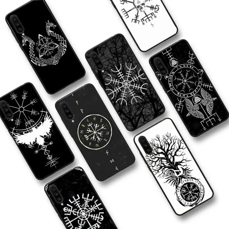 

Viking Vegvisir Odin Nordic black Phone Case for Xiaomi mi 8 9 10 lite pro 9SE 5 6 X max 2 3 mix2s F1