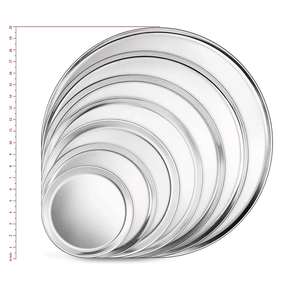 

Алюминиевый противень для выпечки пиццы, 6/8/10/12/14/16 дюйма, маленький/яркий, не прилипающий, для выпечки/печенья, для духовки 10015