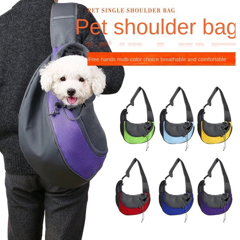 Pet Bag Go out Portable Dog Backpack Top Handled Travel Dogs and Cats Backpack for Going out Chest Bag One Shoulder Crossbody Pa