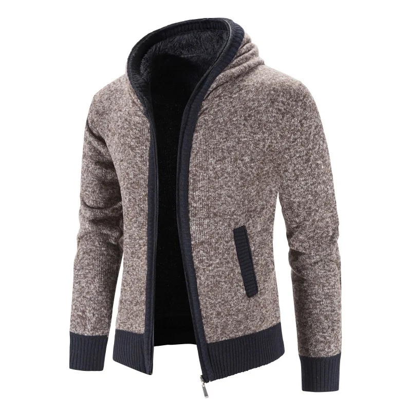 

Hooded Jackets Men Sweatercoats Cardigans Sweaters Thicker Warm Sweaters Winter Casual Cardigans Hoodies Slim Fit Cardigans 3XL