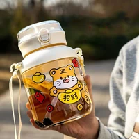 11 3l water bottle large capacity cup with strap outdoor double straw mug sports gym drinking tumbler portable cute fitness jug