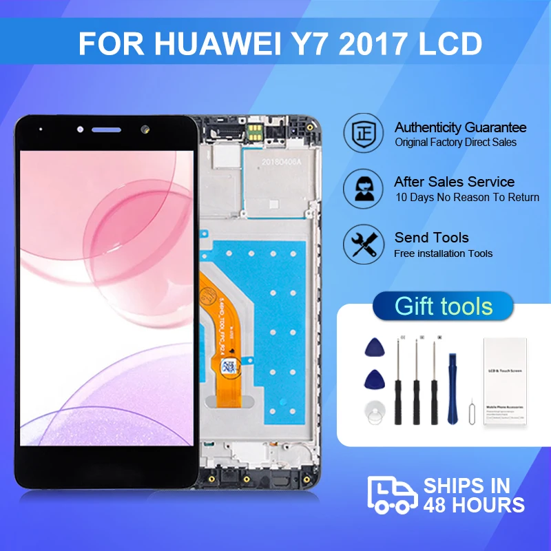 1 шт. 5,5 дюймов Y7 Prime 2017 экран для Huawei Y7 2017 ЖК сенсорный дигитайзер Mate 9 Lite дисплей в сборе Бесплатная доставка с инструментами