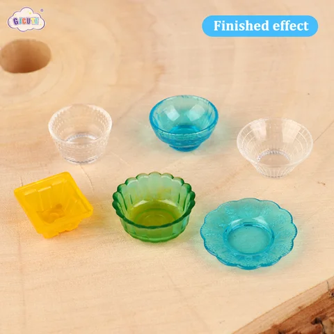 Формы для кукольных домиков GJCUTE 1:12 тарелки из силикона