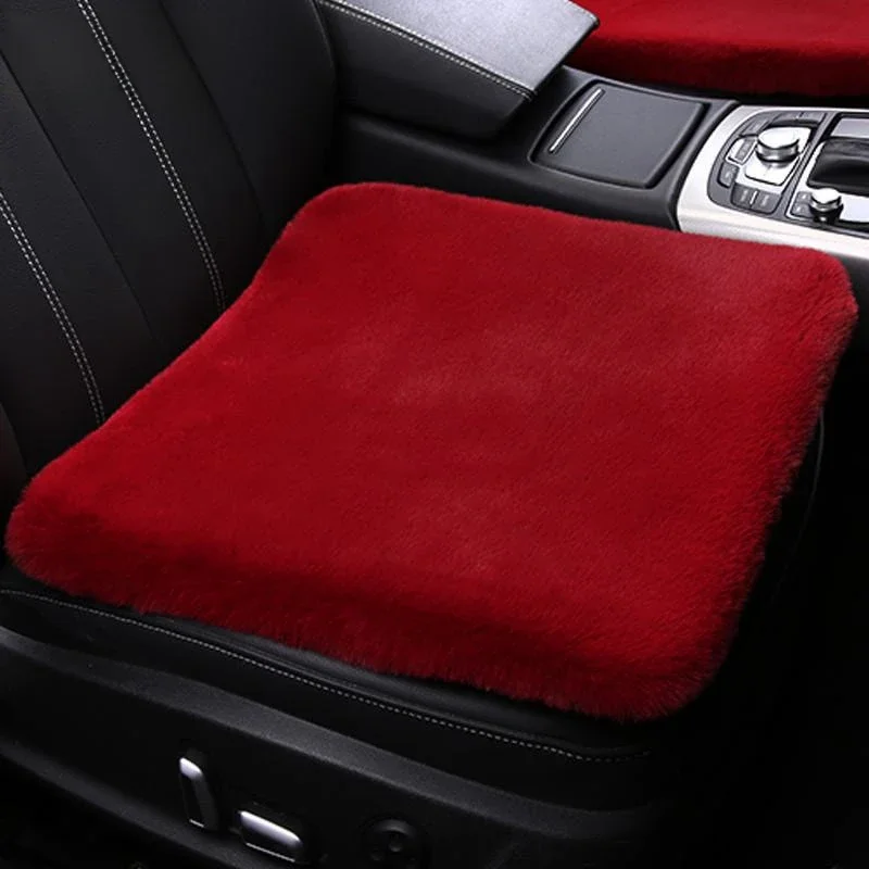 

Супер теплая подушка для салона автомобиля, зимняя теплая плюшевая цельная подушка для сиденья, противоскользящая утолщенная подушка из искусственного меха кролика