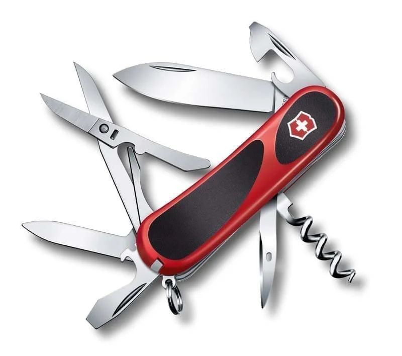 Нож перочинный VICTORINOX Evolution S14 85 мм 14 функций красный с чёрными вставками |