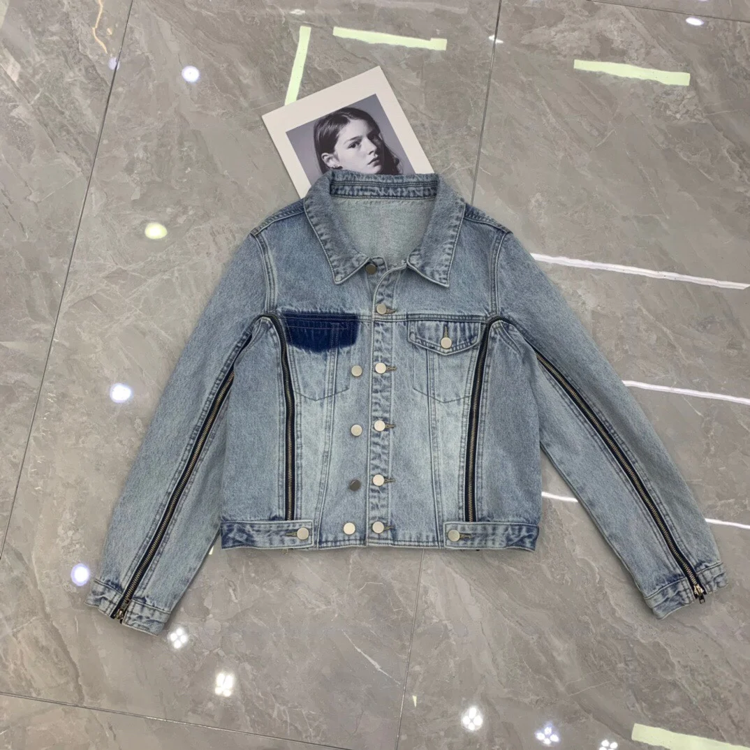 

2022 spring new women's loose washed denim coat