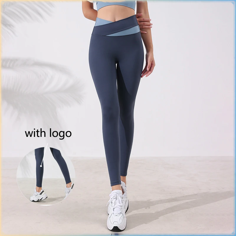 

Бесшовные штаны для йоги с логотипом, женские эластичные леггинсы с высокой талией, персиковые леггинсы с широкими штанинами, брюшные спортивные Леггинсы для фитнеса