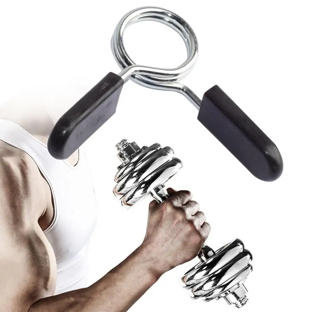 

1 Pair Dumbbell Spring Clamp Practical Workout Accessory Sturdy for Workouts Exercise Spring Clips Barbell Spring Collar