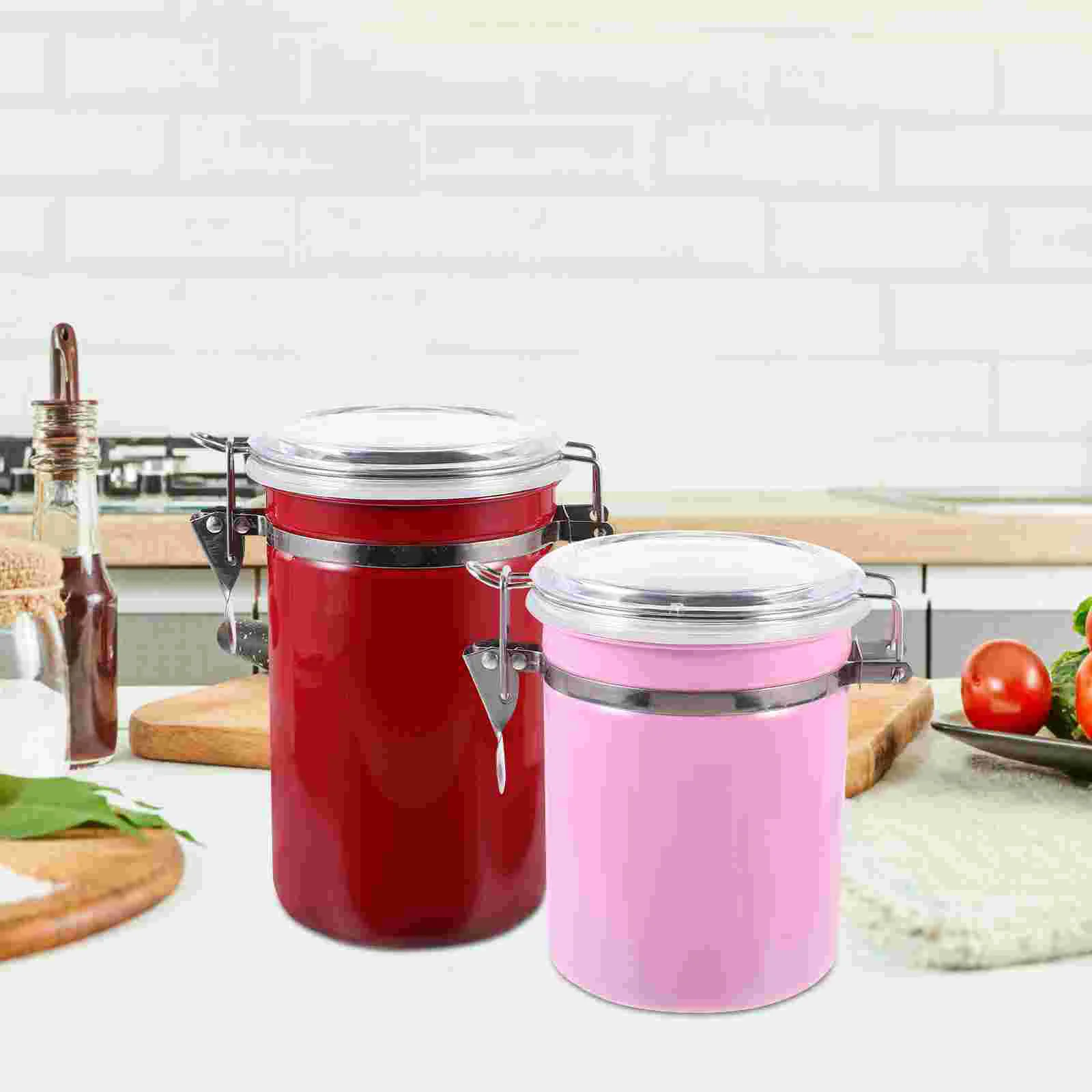 

Office Storage Canister Household Desktop Coffee Bean Canisters Kitchen Counter