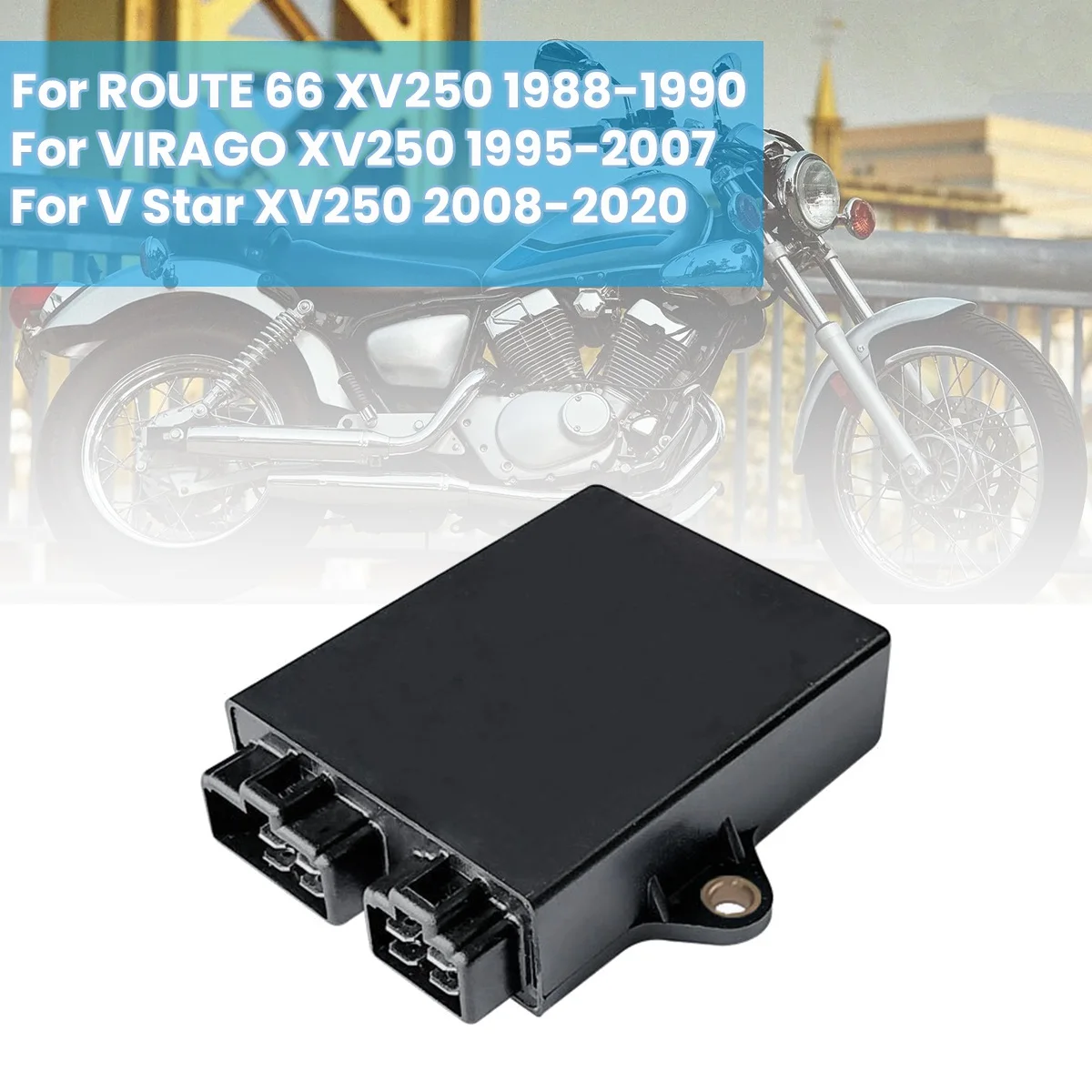 

New CDI Ignitor 2UJ-82305-00-00 for Yamaha ROUTE 66 XV250 1988-1990 / VIRAGO XV250 1995-2007/ V Star XV250 2008-2020
