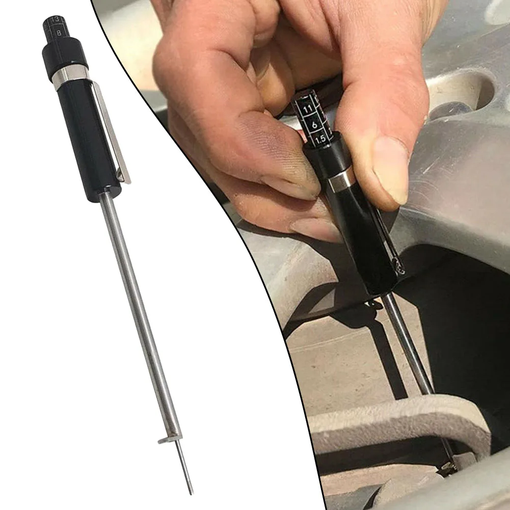 

Car Accessories Car Brake Pad Brake Pad Tester Measurement 1pc ABS+Steel Black Practical Tool Replace Universal