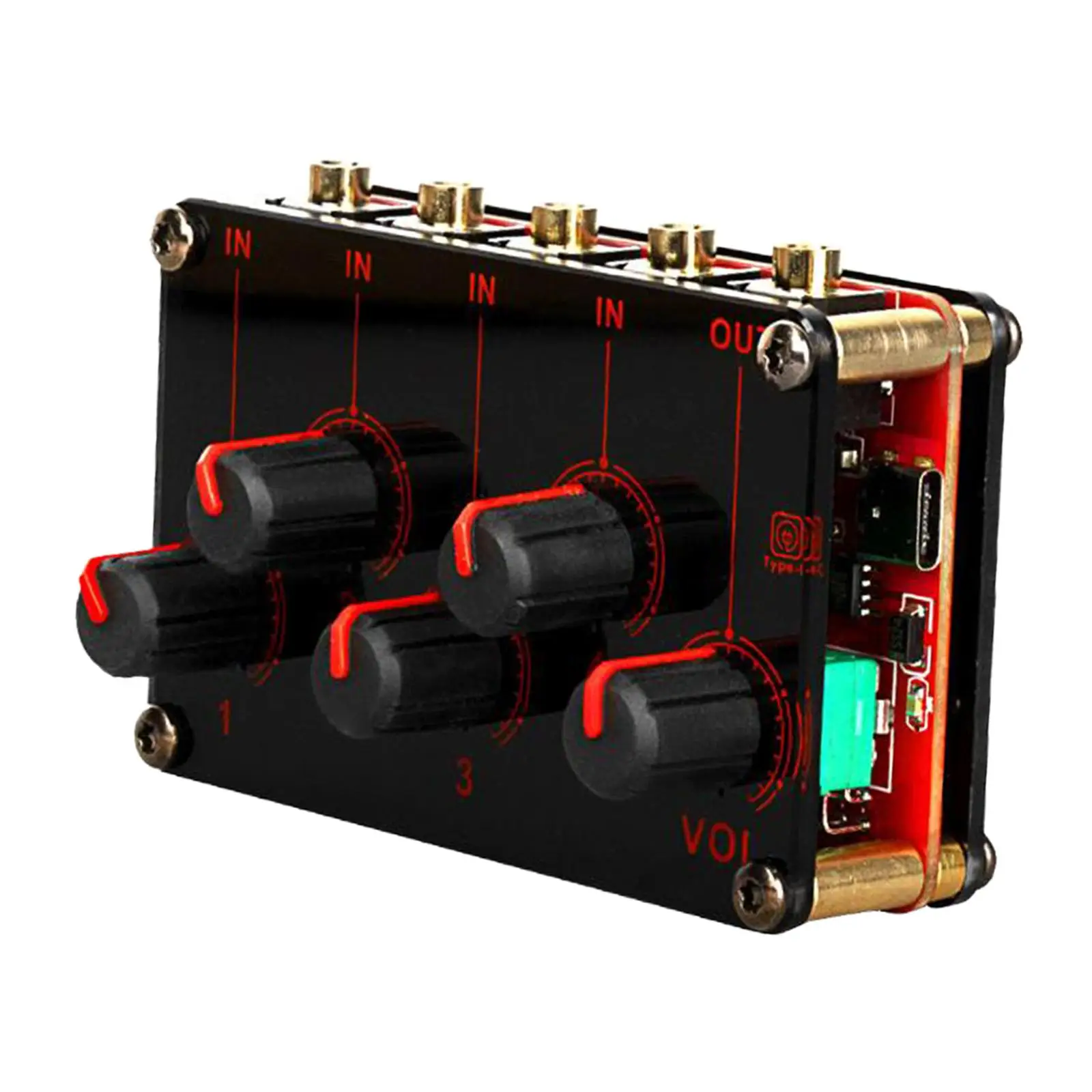 Маленький микшер 4-канальный аудиомикшер для записи мобильного телефона в