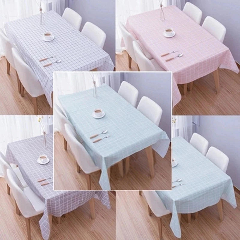 

Washable PVC tablecloth ins grid table mat waterproof, anti scald, and anti oil