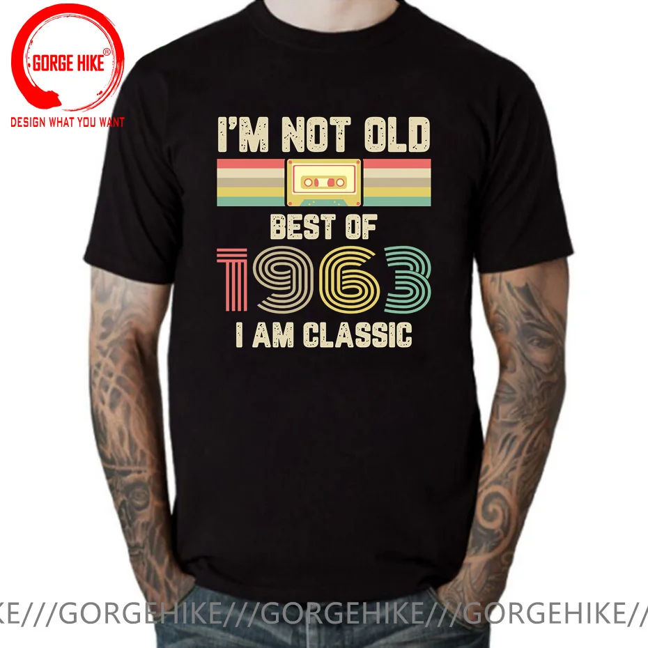 

Винтажная Футболка I'm Not Old I Am Classic Best Of 1963 для мужчин и женщин, Ретро футболка Born In 1972, Премиум хлопок, подарок на день рождения TeeShirt
