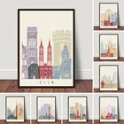 Постер с изображением пейзажа, ландшафта падения, украшение для дома, спальни, домашний декор